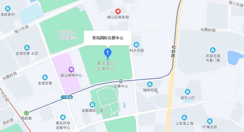青岛家博会交通路线地图